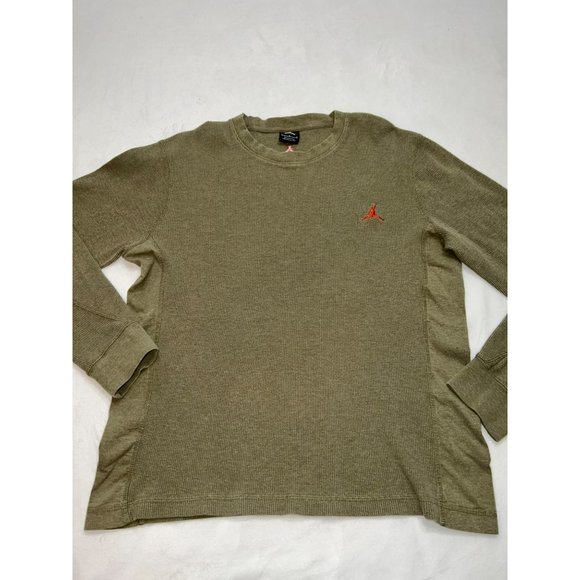 NIKE AIR JORDAN T-Shirt Men’s Large Thermal Sweatshirt Jumpman - Picture 4 of 6